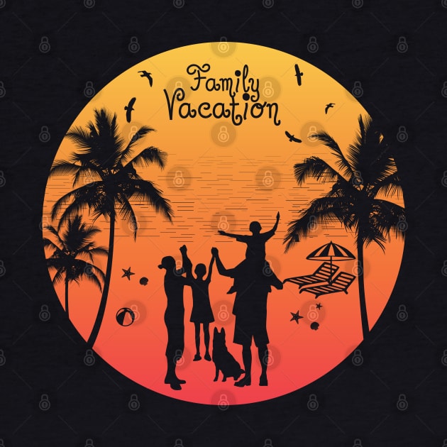 Summer Family Vacation Sunset Beach by AZ_DESIGN